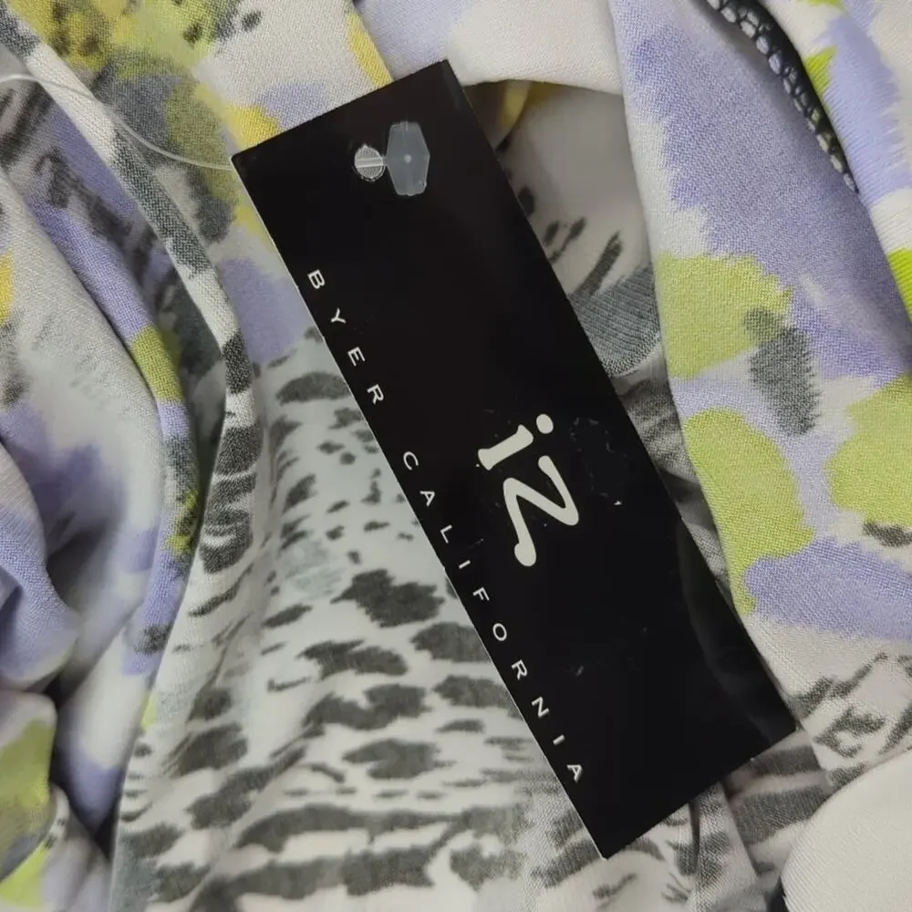 NWT IZ Byer California Polyester Blend Blouse Womens XL Floral - Picture 5 of 6